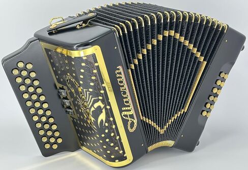 Alacran NAL3412-MX3-BSP-SOL-زر 34 مضغوط ، و 12 جماعة أكورديون باس تشمل الخشب الرقائقي الحقيقي ، والحالة والأشرطة المبطنة in Kuwait