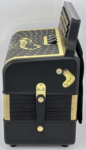 Alacran NAL3412-MX3-BSP-SOL-زر 34 مضغوط ، و 12 جماعة أكورديون باس تشمل الخشب الرقائقي الحقيقي ، والحالة والأشرطة المبطنة in Kuwait