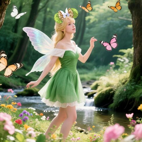 Fairies Mouse Ears Headbands Sequin Bow Mouse Ears for Women Party Decoration Cosplay Costume Dark Green in Saudi Arabia