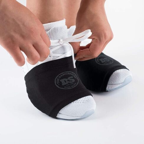 THE DANCESOCKS - The Original Over Sneaker Socks for Dance | Made in USA | Smooth Floors (White/4 Pairs) in Saudi Arabia
