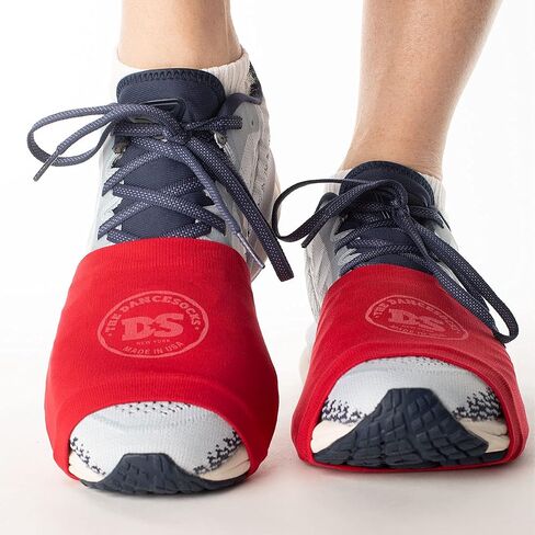 THE DANCESOCKS - The Original Over Sneaker Socks for Dance | Made in USA | Smooth Floors (White/4 Pairs) in Saudi Arabia