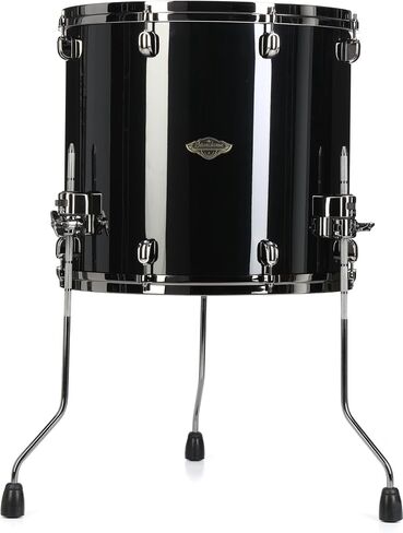 Tama Starclassic Walnut/Birch Floor Tom - 18 inches x 16 inches, Piano Black with Black Nickel Hardware - Sweetwater Exc in Saudi Arabia