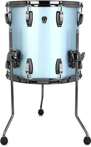 Ludwig Legacy Maple Floor Tom - 14 x 14 inches, Beacon Blue Metallic with Black Nickel Hardware, Sweetwater Exclusive in Saudi Arabia