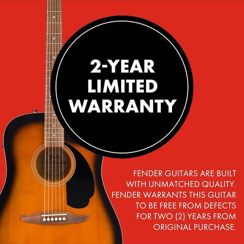 Fender California لاول مرة في Redondo CE Series Acoustic Guitar ، الجيتار المبتدئين ، ضمان لمدة عامين ، يشمل موالفًا مدمجًا ، أسود in Kuwait