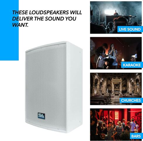 Seismic Audio - Arctic12Single 12-Inch PA Speaker or Floor Monitor - 300 Watts RMS, White in Saudi Arabia