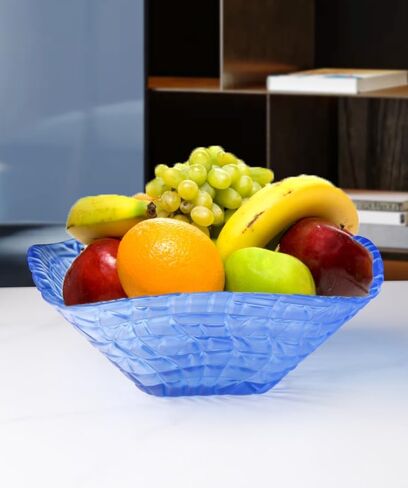 9.8" Glass Fruit Bowl, Candy Dish, Decorative Bowl for Snacks, Salad, Serving Bowl for Kitchen Counter, Pineapple in Saudi Arabia