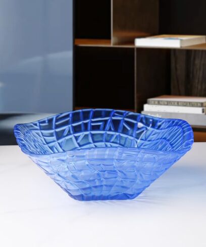 9.8" Glass Fruit Bowl, Candy Dish, Decorative Bowl for Snacks, Salad, Serving Bowl for Kitchen Counter, Pineapple in Saudi Arabia
