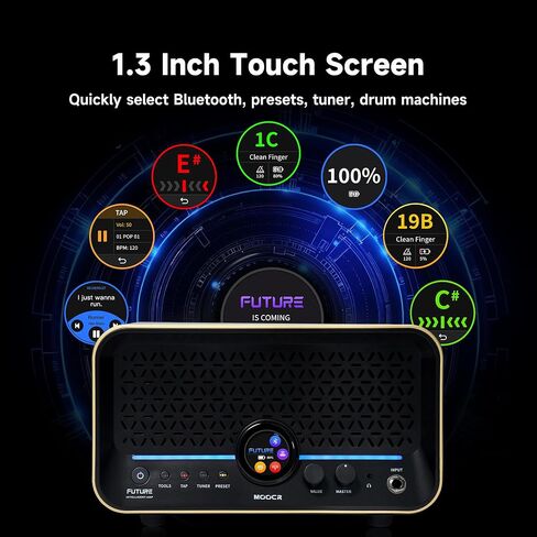 Mooer F15i Guitar Guitar AMP 15W مع تطبيق التأثيرات ، عمر بطارية 6 ساعات ، 55 أمبير طراز 66 أنواع الآثار ، حلقة/طبل/تعديل/تأخير ، لعازف الجيتار وعازف الجيتار in Kuwait