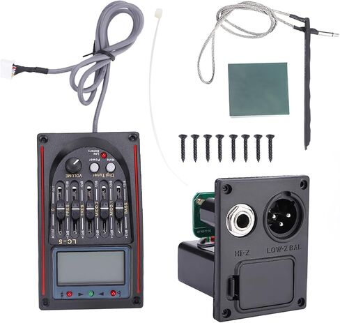 5 Band Acoustic Guitar Preamp,LCD Acoustic Guitar Pickup, Piezo Pickup Eq Equalizer Tuner in Saudi Arabia