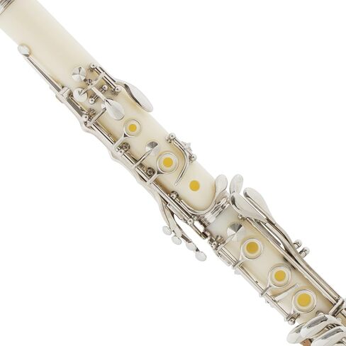 Mendini by Cecilio B Flat Clarinet للمبتدئين ، Ebonite BB Clarinet مع براميل قابلة للاستبدال ، 10 قصب ، حامل ، كتاب جيب ، لسان حال ، حالة صلبة ، قفازات (أسود) in Kuwait