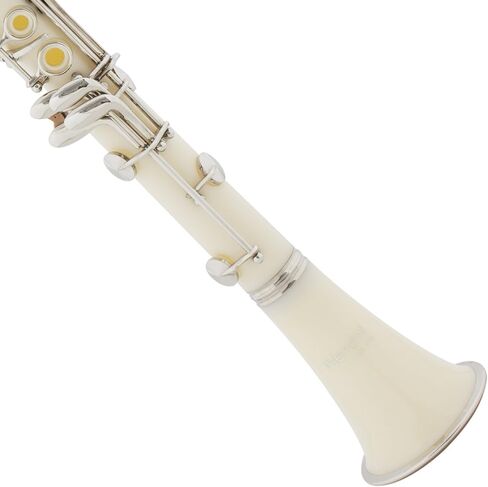 Mendini by Cecilio B Flat Clarinet للمبتدئين ، Ebonite BB Clarinet مع براميل قابلة للاستبدال ، 10 قصب ، حامل ، كتاب جيب ، لسان حال ، حالة صلبة ، قفازات (أسود) in Kuwait