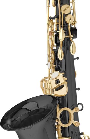 Mendini By Cecilio Alto Saxophone for Beginners, E Flat Tenor Saxophone for Students Musicians with Tuner, Mouthpiece, Case, 10 Reeds, Grease, Cleaning Cloth & Rod, Gloves, Strap, Book (Black Gold) in Saudi Arabia