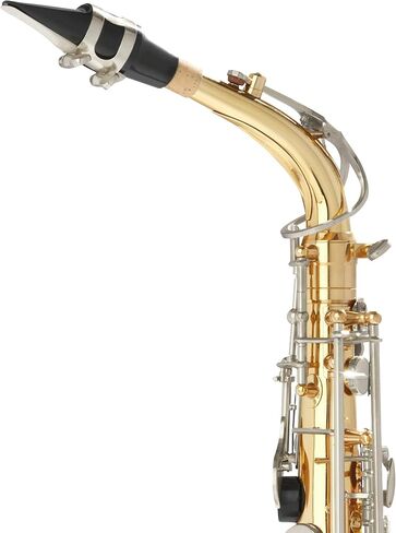 Mendini By Cecilio Alto Saxophone for Beginners, E Flat Tenor Saxophone for Students Musicians with Tuner, Mouthpiece, Case, 10 Reeds, Grease, Cleaning Cloth & Rod, Gloves, Strap, Book (Black Gold) in Saudi Arabia