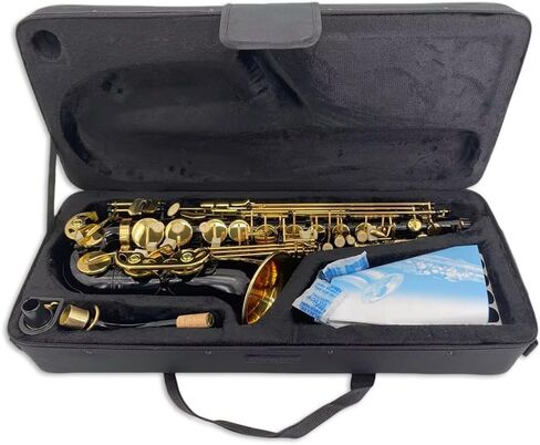Alto Saxophone E Flat للبالغين طالب Sax eb alto مجموعة كاملة مع حمل ساكس علبة أشرطة لسان حال القصب ساكسفون طقم المبتدئين in Kuwait