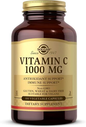 Solgar Vitamin C 1000 mg, 250 Vegetable Capsules - Antioxidant & Immune Support - Overall Health - Healthy Skin & Joints - Bioflavonoids Supplement - Non GMO, Vegan, Gluten No, Kosher - 250 Servings in Saudi Arabia