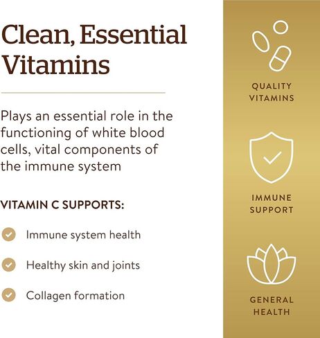 Solgar Vitamin C 1000 mg, 250 Vegetable Capsules - Antioxidant & Immune Support - Overall Health - Healthy Skin & Joints - Bioflavonoids Supplement - Non GMO, Vegan, Gluten No, Kosher - 250 Servings in Saudi Arabia