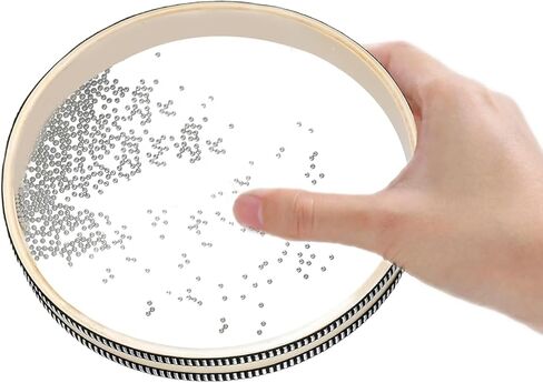 Ocean Drum Sea Drum 8inch- مع قذيفة خشبية صلبة وخرز الموجة- السبر السبر الموسيقي الإيقاع اليدوي للتأمل ، اليوغا المحمولة للوازم المدرسي المنزلي مع حقيبة التخزين in Kuwait