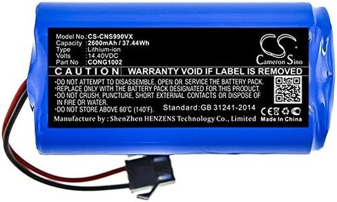 Cameron Sino Battery for Cecotec Conga 1090 ، Conga 1190 ، Conga 950 ، Conga 990 ، Excellence ، Excellence 990 PN: Cecotec Cong1002 2600mah in Saudi Arabia