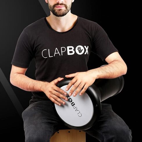 Clapbox Darbuka Hand Drum, A Percussion Instrument good for Beginners or Professionals, NOT MADE IN CHINA, The most reviewed Hand Drums brand Worldwide (Black) in Kuwait