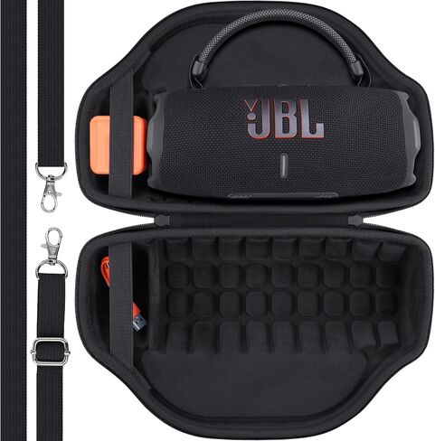 CO2CEA CASE لـ JBL Charge 6 مكبر صوت بلوتوث محمول مقاوم للماء ، علبة سفر صلبة مع حزام كتف قابل للفصل (العلبة السوداء) in Kuwait