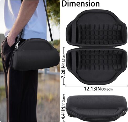CO2CEA CASE لـ JBL Charge 6 مكبر صوت بلوتوث محمول مقاوم للماء ، علبة سفر صلبة مع حزام كتف قابل للفصل (العلبة السوداء) in Kuwait