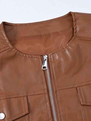 Men's Biker Motorcycle Faux Leather Vest Sleeveless Jacket in Saudi Arabia