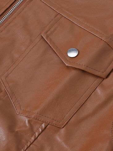 Men's Biker Motorcycle Faux Leather Vest Sleeveless Jacket in Saudi Arabia