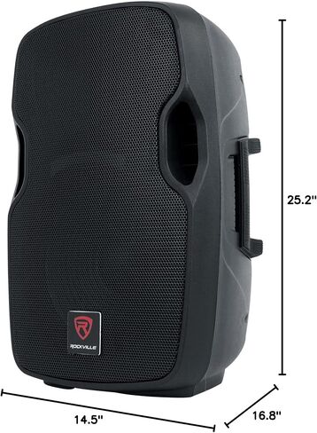 Rockville BPA12 600W 12 "مكبر الصوت النشط النشط DJ PA ، Bluetooth ، USB/SD ، راديو FM ، LCD ، قابلة للتركيب ، قابلة للطي - مثالية للأحداث والعروض in Saudi Arabia