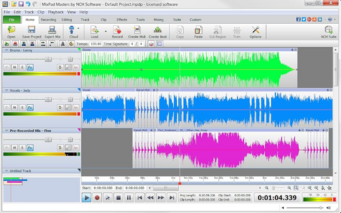 برنامج تسجيل MixPad Multitrack لخلط الصوت وإنتاج الموسيقى [تنزيل] in Kuwait