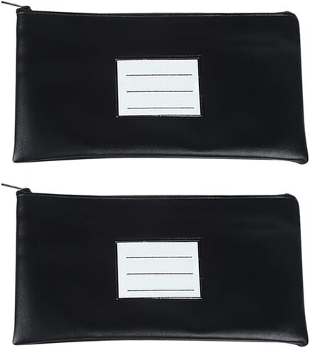 2 Pcs Zipper Bank Money Bags Cash Saving Pouch Reusable Cash Envelopes Bank Deposit Money Bag Pouch Receipt Holder Bags Waterproof Budget Envelopes Banknote Bags with Label Pocket Blue and Red in Saudi Arabia