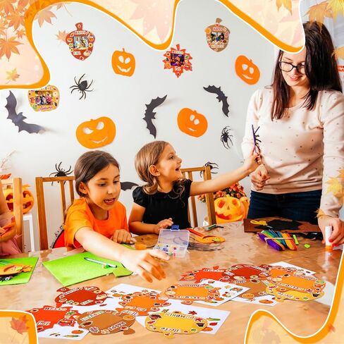 36 Set Thanksgiving DIY Crafts Kit - Fall & Autumn DIY Photo Frames - Maple Leaf, Pine Cone & Pumpkin Themed Decor for Kids, Home & Classroom in Kuwait