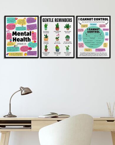Rainbow Wall Decor for Girls Room, Boho Pink Kids Wall Art Posters for Toddler Room Nursery Playroom, Toddler Girl Bedroom Decor Aesthetic, 8x10 Inches Set of 3 Unframed in Saudi Arabia