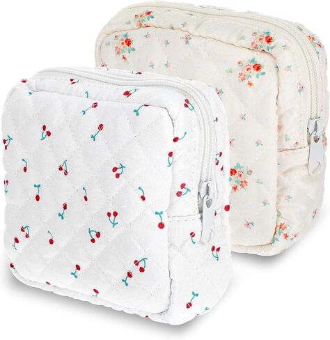 Sanitary Napkin Storage Bag, Portable First Period Pouch Kit with Compartments Soft Pads Tampon Holder Purse Small Tampons Menstrual Cup Packs Period Bags Gift(Lovely period bag) in Saudi Arabia