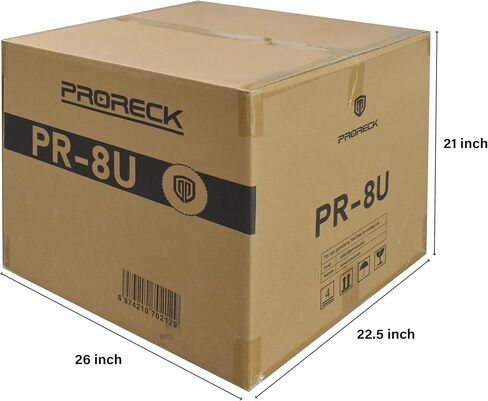 PRORECK 8U RACK/ROAD CASE مع TOP SLANT MIXER TOP ، وعجلات ، وعمق راعي 20 '، والخشب الرقائقي ، وحجم تثبيت 8U ، وأداء المرحلة الاحترافية. in Kuwait