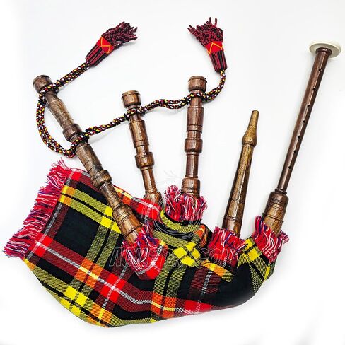 Dragon Kids Small Scottish Highland Bagpipes Junior Full Playable Set Various Tartans with 2 Reeds (Royal Stewart) in Kuwait