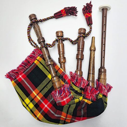 Dragon Kids Small Scottish Highland Bagpipes Junior Full Playable Set Various Tartans with 2 Reeds (Royal Stewart) in Kuwait