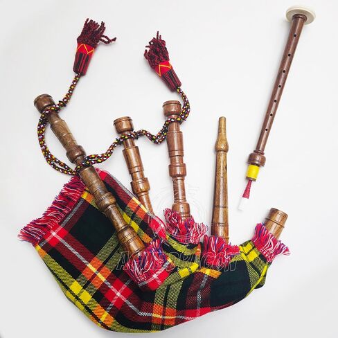 Dragon Kids Small Scottish Highland Bagpipes Junior Full Playable Set Various Tartans with 2 Reeds (Royal Stewart) in Kuwait