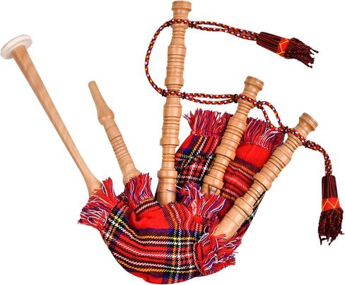 Mini Miniature Bagpipe, Rosewood Bagpipe for Beginners Playable Gift set. (Royal Stewart) in Kuwait