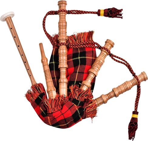 Mini Miniature Bagpipe, Rosewood Bagpipe for Beginners Playable Gift set. (Royal Stewart) in Kuwait