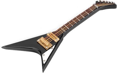 زخارف الغيتار مصغرة الحلي الخامس على شكل آلة موسيقية مصغرة نموذج الأسود 10 سم in Kuwait