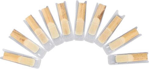 Bb Clarinet Reeds, Clarinet Reeds 10Pcs Comfortable Playing with Separate Storage Box for Performances Stages Practices for Beginners Professionals in Saudi Arabia