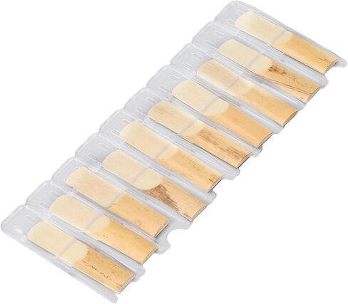 Bb Clarinet Reeds, Clarinet Reeds 10Pcs Comfortable Playing with Separate Storage Box for Performances Stages Practices for Beginners Professionals in Saudi Arabia
