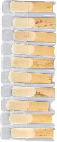 Bb Clarinet Reeds, Clarinet Reeds 10Pcs Comfortable Playing with Separate Storage Box for Performances Stages Practices for Beginners Professionals in Saudi Arabia