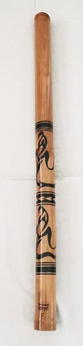 Didgeridoo Bamboo Maori Tattoo المصنوع يدويًا 48 "فنًا موسيقيًا مع نغمات غنية A B C# D E F G (D) in Saudi Arabia