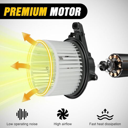 Nilight AC Heater Blower Motor with Fan for Dodge Ram 1500 2500 3500 2002 2003 2004 2005 2006 2007 2008, Jeep Grand Cherokee 2002-2004 - Replaces 700012, PM9198, 5012701AB, 5096255AA, 5096256AA in Kuwait
