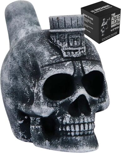 Authentic Aztec Death Whistle - Loudest Screaming Self Defense - Unique Instrument for Collectibles, Pranks, Goth Halloween Weird Gifts, Ancient Sounding War Horn Silbato de la Muerte Decor in Saudi Arabia