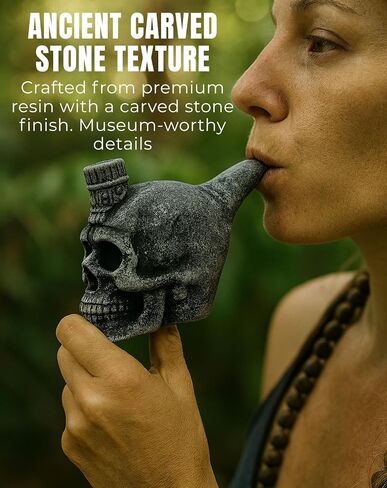Authentic Aztec Death Whistle - Loudest Screaming Self Defense - Unique Instrument for Collectibles, Pranks, Goth Halloween Weird Gifts, Ancient Sounding War Horn Silbato de la Muerte Decor in Saudi Arabia
