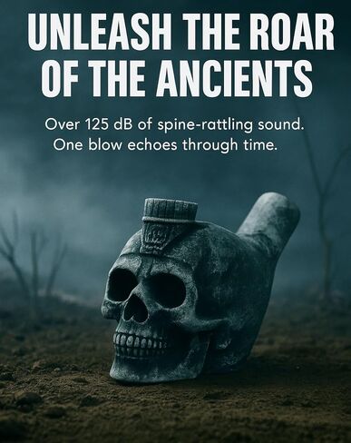 Authentic Aztec Death Whistle - Loudest Screaming Self Defense - Unique Instrument for Collectibles, Pranks, Goth Halloween Weird Gifts, Ancient Sounding War Horn Silbato de la Muerte Decor in Saudi Arabia