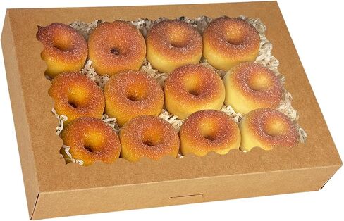 Qiqee Auto-Pop Up Black Cookie Box مع نافذة 16x10.5x2.5 بوصة 24PCS BAKERY PASTRY MACARON BAKERY in Kuwait