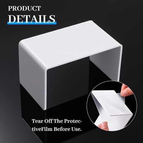 Chuangdi 2 Sets Acrylic Display Risers, Product Stand, Jewelry Display Riser Shelf Showcase Fixtures for Dessert Cupcake Candy Figure Treat Action Showcase(Rainbow Color,Small Set) in Kuwait